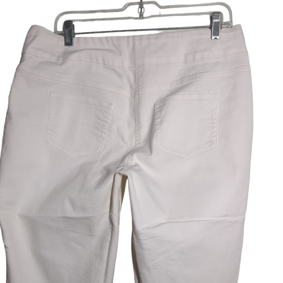 Carrol Reed White Pull up Stretch Capris Size 12 - Picture 5 of 9